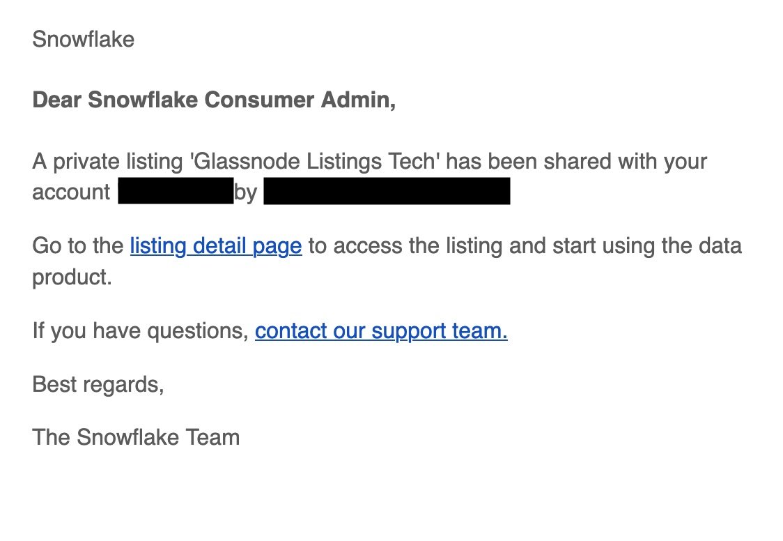 Email notification with listing detail page link